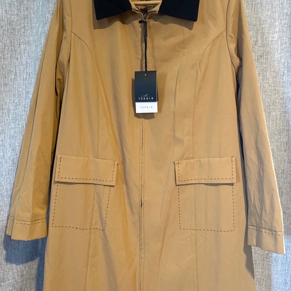 RARE AUTHENTIC TEKBIR Beige Trench Coat Zip sz46 Msrp $749 - Picture 12 of 15